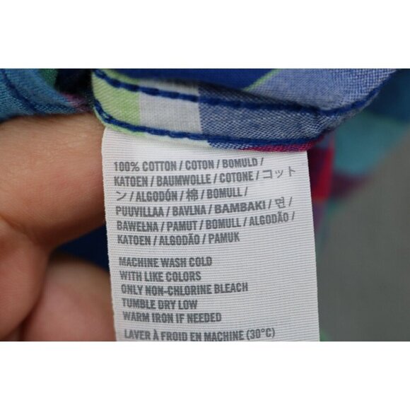 Abercrombie & Fitch Long Sleeve Plaid Button Up Top-Size Small - Picture 6 of 10